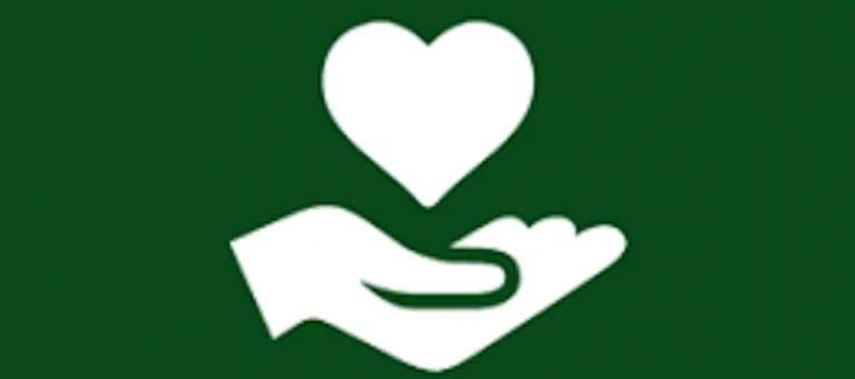 Graphic of hand holding heart 